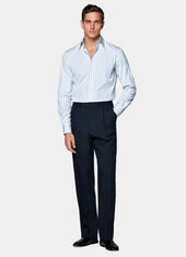 Striped Point Collar Shirt