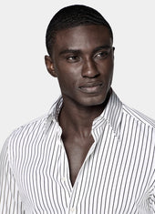 Striped Point Collar Shirt