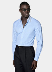 Striped Point Collar Shirt