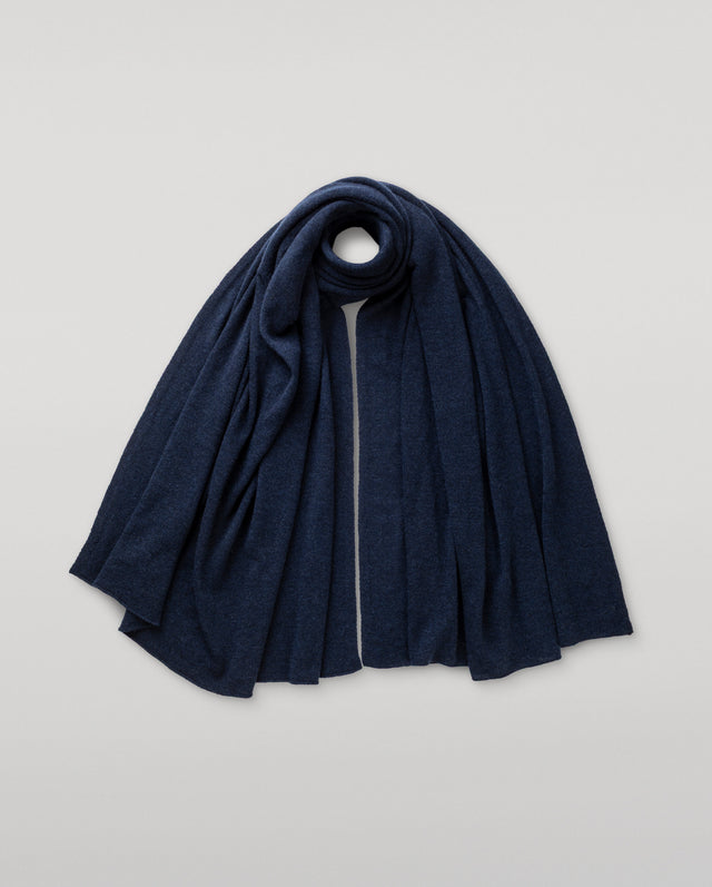 Raeburn Navy Cashmere Travel Stole
