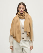 Gauzy Cashmere Camel Travel Stole