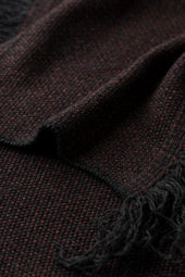Fringed Cashmere Charcoal Scarf
