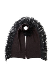 Fringed Cashmere Charcoal Scarf