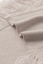 Fringed Cashmere White Scarf