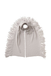 Fringed Cashmere White Scarf