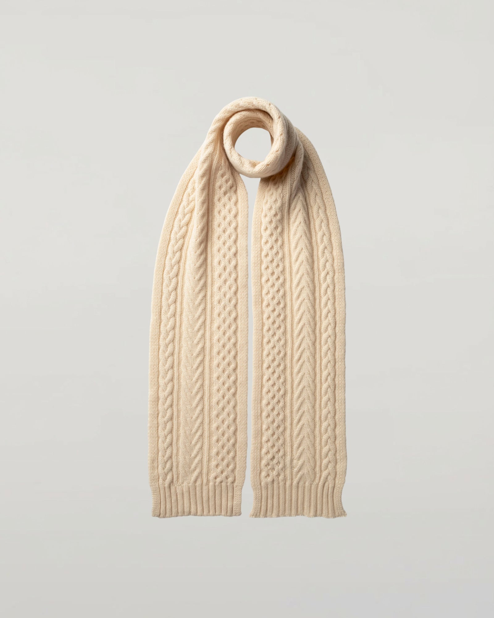 Aran Cable Cashmere Scarf