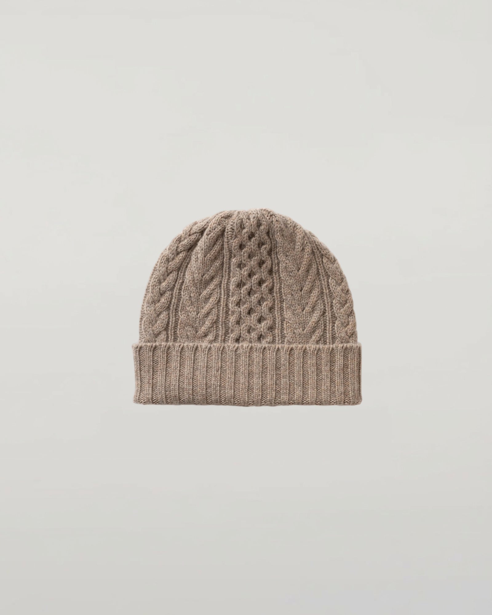 Aran Cable Cashmere Beanie