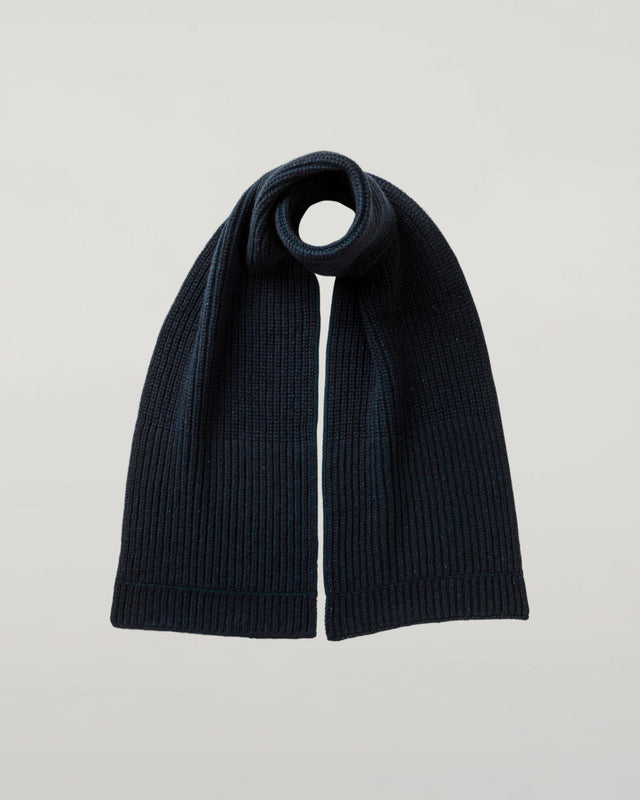 Donegal Cashmere Dark Navy Knitted Scarf
