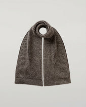 Donegal Cashmere Brown Knitted Scarf