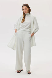 Crochet White Cashmere Stole