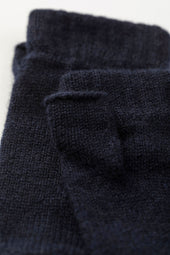 Dark Navy Cashmere Wrist Warmers