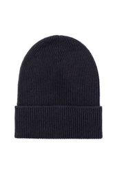 Slouchy Dark Navy Cashmere Beanie