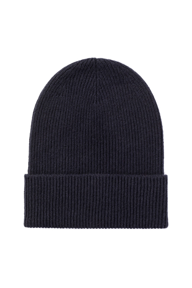 Slouchy Dark Navy Cashmere Beanie