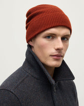Slouchy Dark Red Cashmere Beanie
