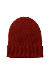 Slouchy Dark Red Cashmere Beanie