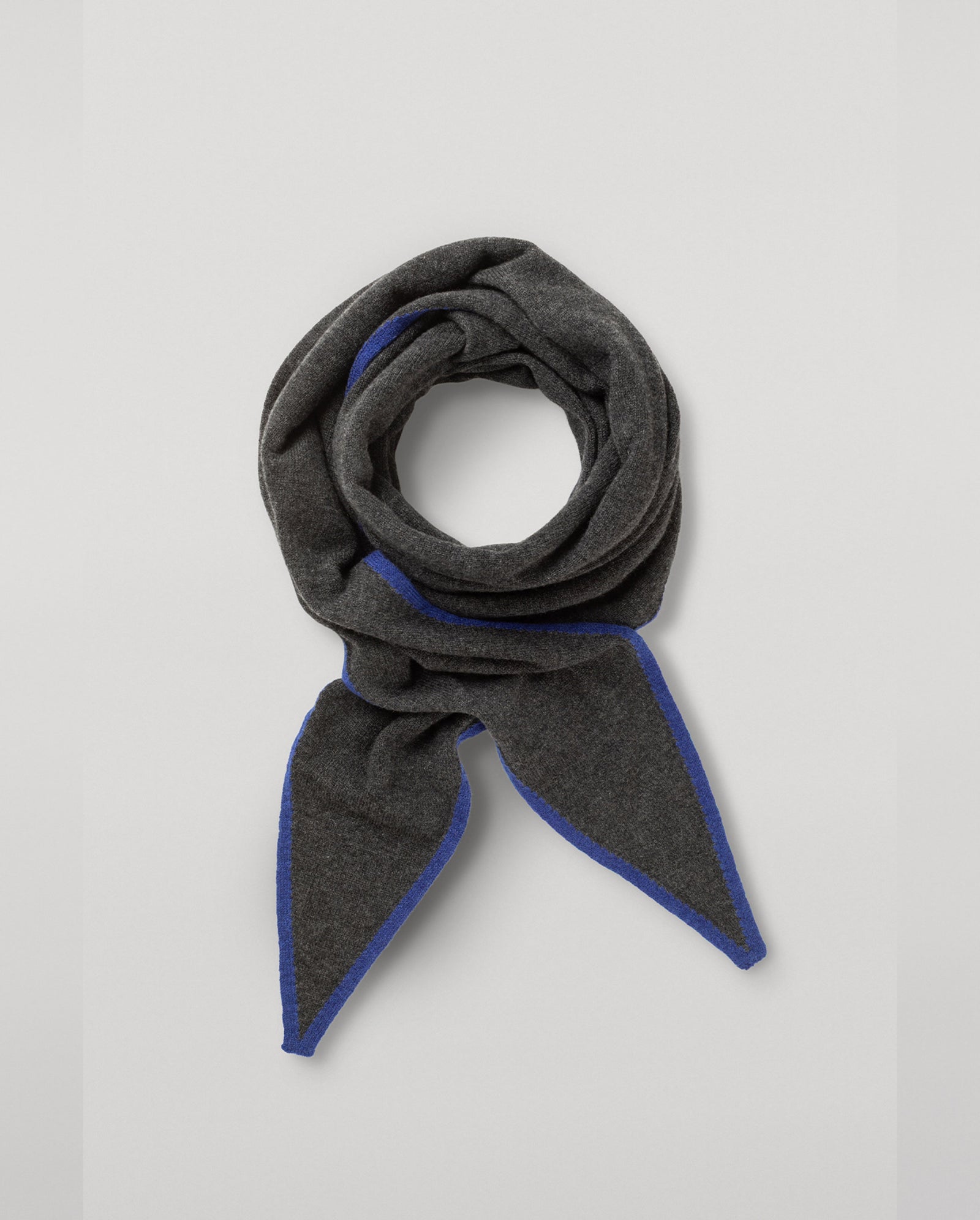 Ethel Blue Cashmere Diamond Scarf
