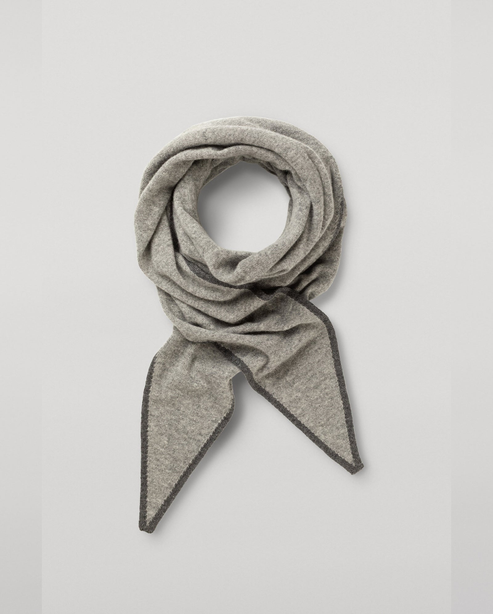 Ethel Grey Cashmere Diamond Scarf