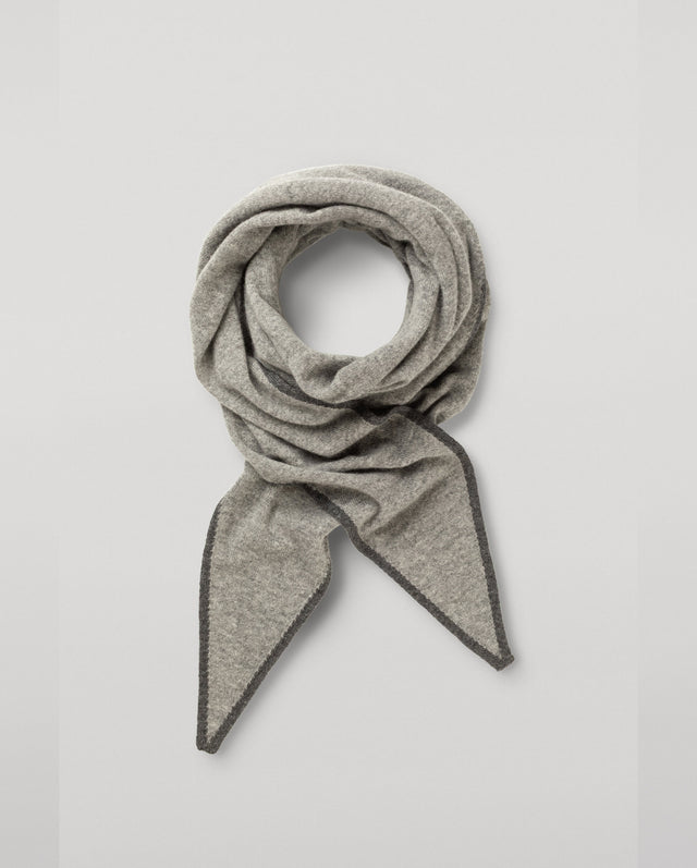 Ethel Grey Cashmere Diamond Scarf