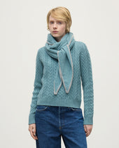 Gauzy Cashmere Green Diamond Scarf