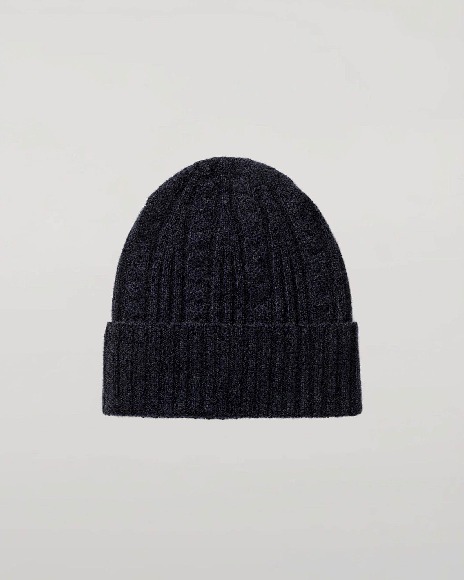Cable Rib Cashmere Beanie