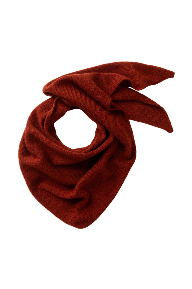 Gauzy Cashmere Dark Red Triangle Neck Tie