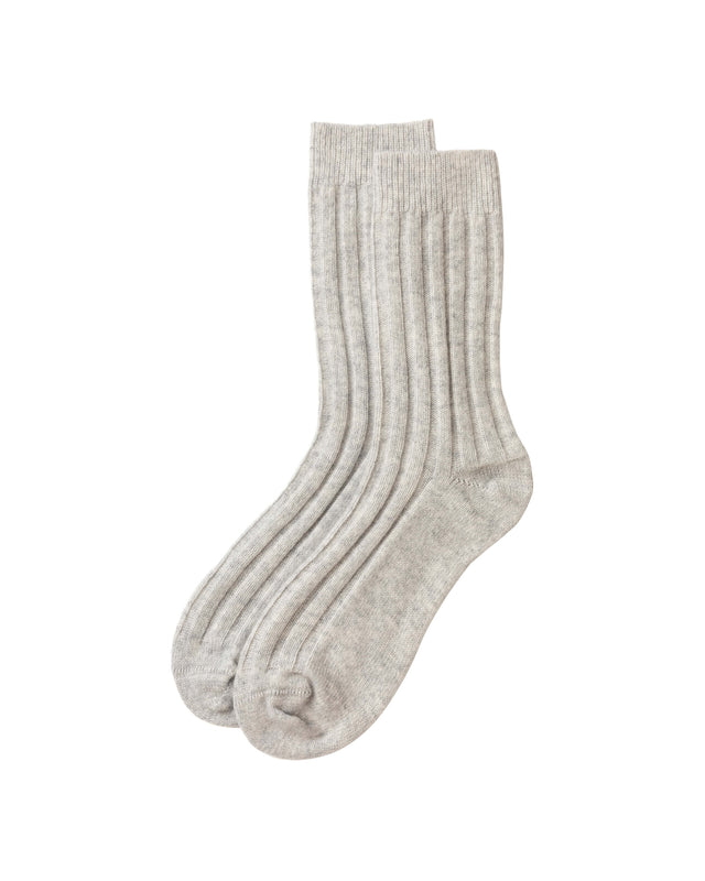 Men's Light Grey Cashmere Travel Socks