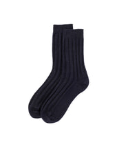 Men's Dark Navy Cashmere Travel Socks