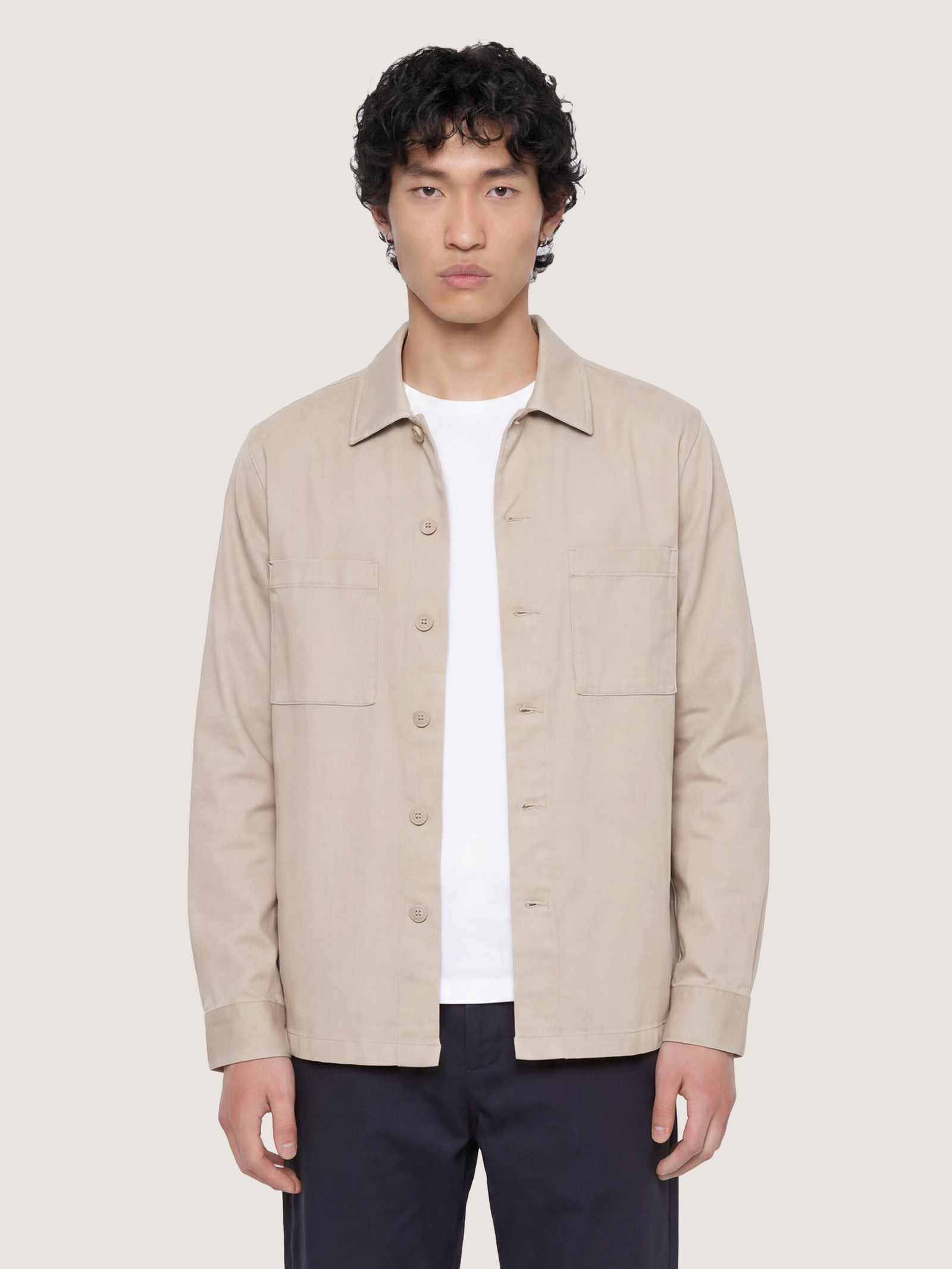The 24 Cotton Overshirt Beige Cotton