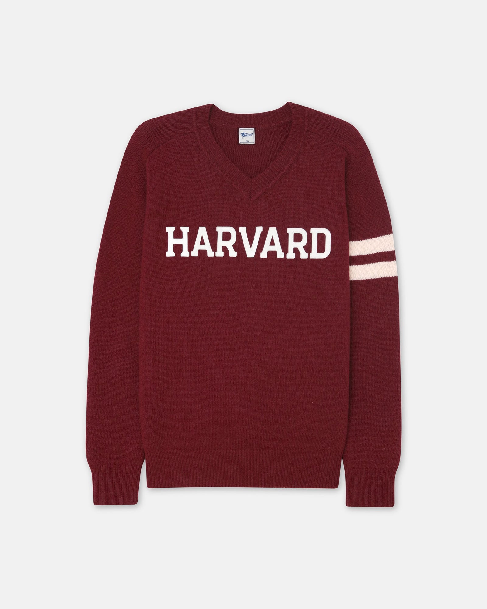 Harvard Wool Varsity V Neck Sweater