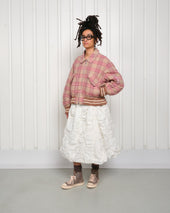 Grain Bomber Flora Check Handloom