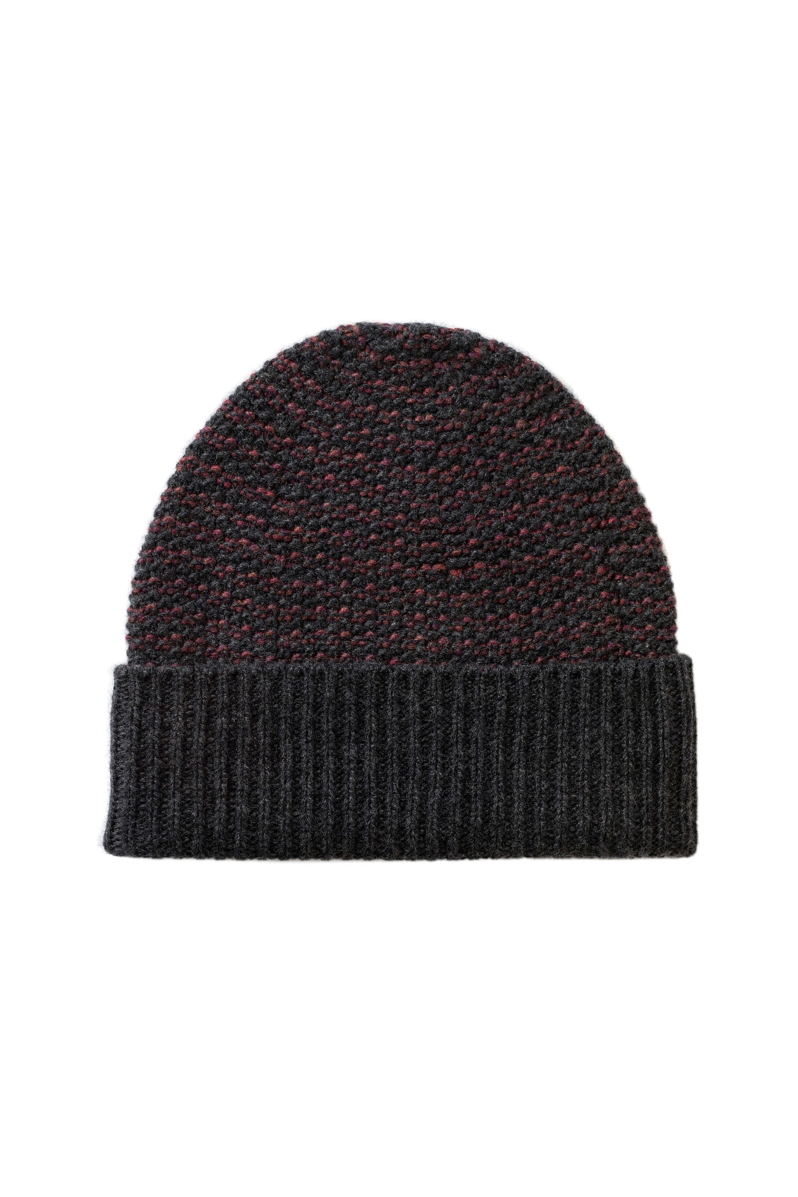 Seed Stitch Cashmere Grey Beanie