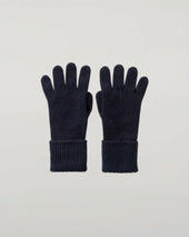 Seed Stitch Navy Cashmere Gloves