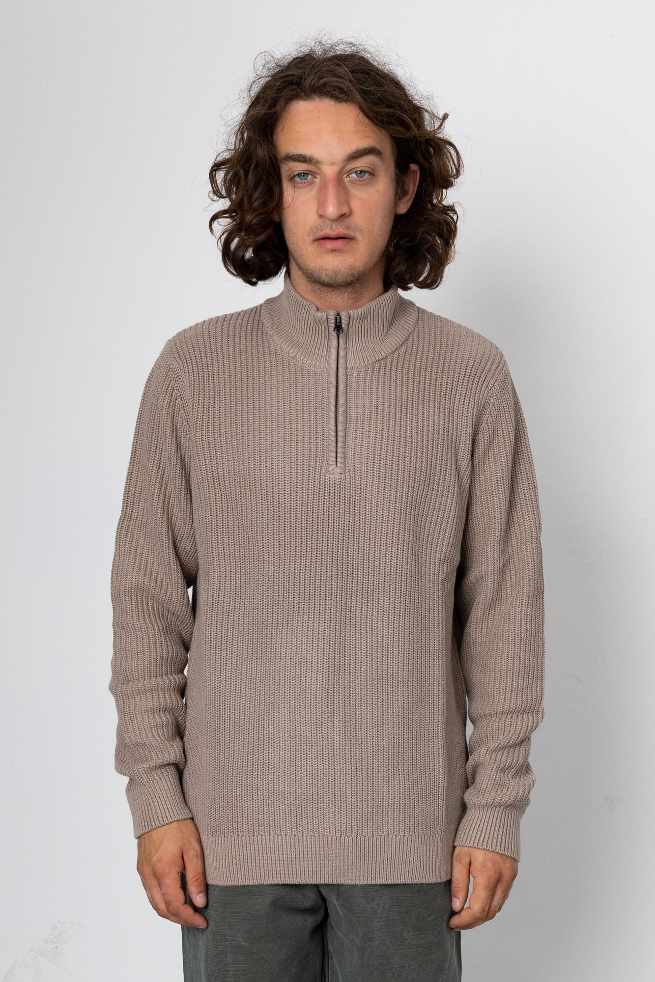 Hayley Q-Zip - Taupe