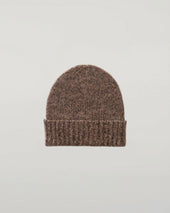 Cashmere Bouclé Brown Beanie