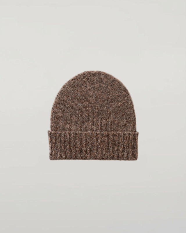 Cashmere Bouclé Brown Beanie