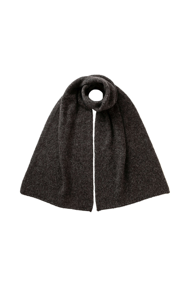 Cashmere Bouclé Charcoal Scarf