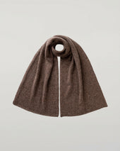 Cashmere Bouclé Brown Scarf