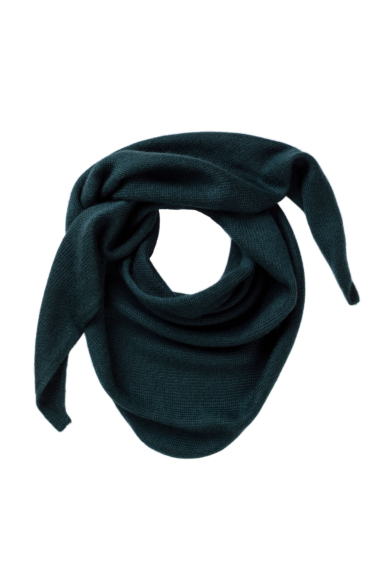 Triangle Cashmere Silk Green Neck Tie