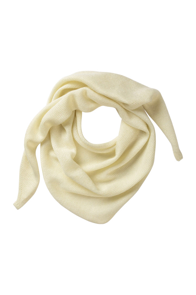 Triangle Cashmere Silk Light Yellow Neck Tie