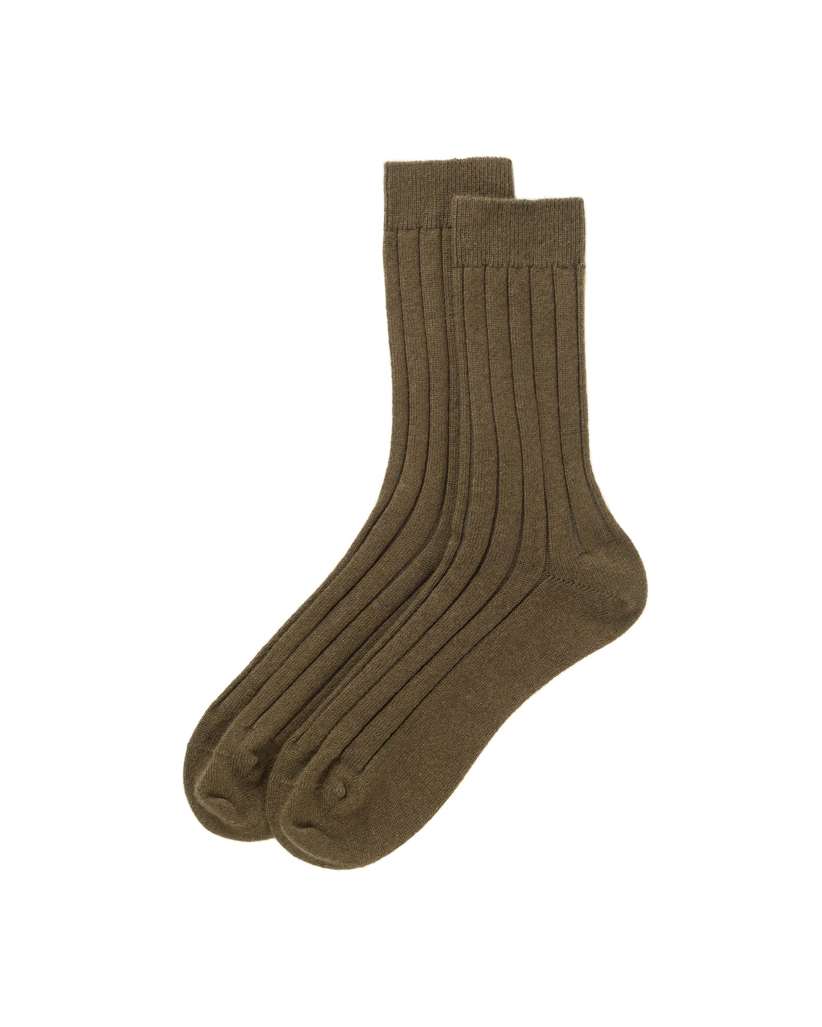 Men S Cashmere Ribbed Green Socks