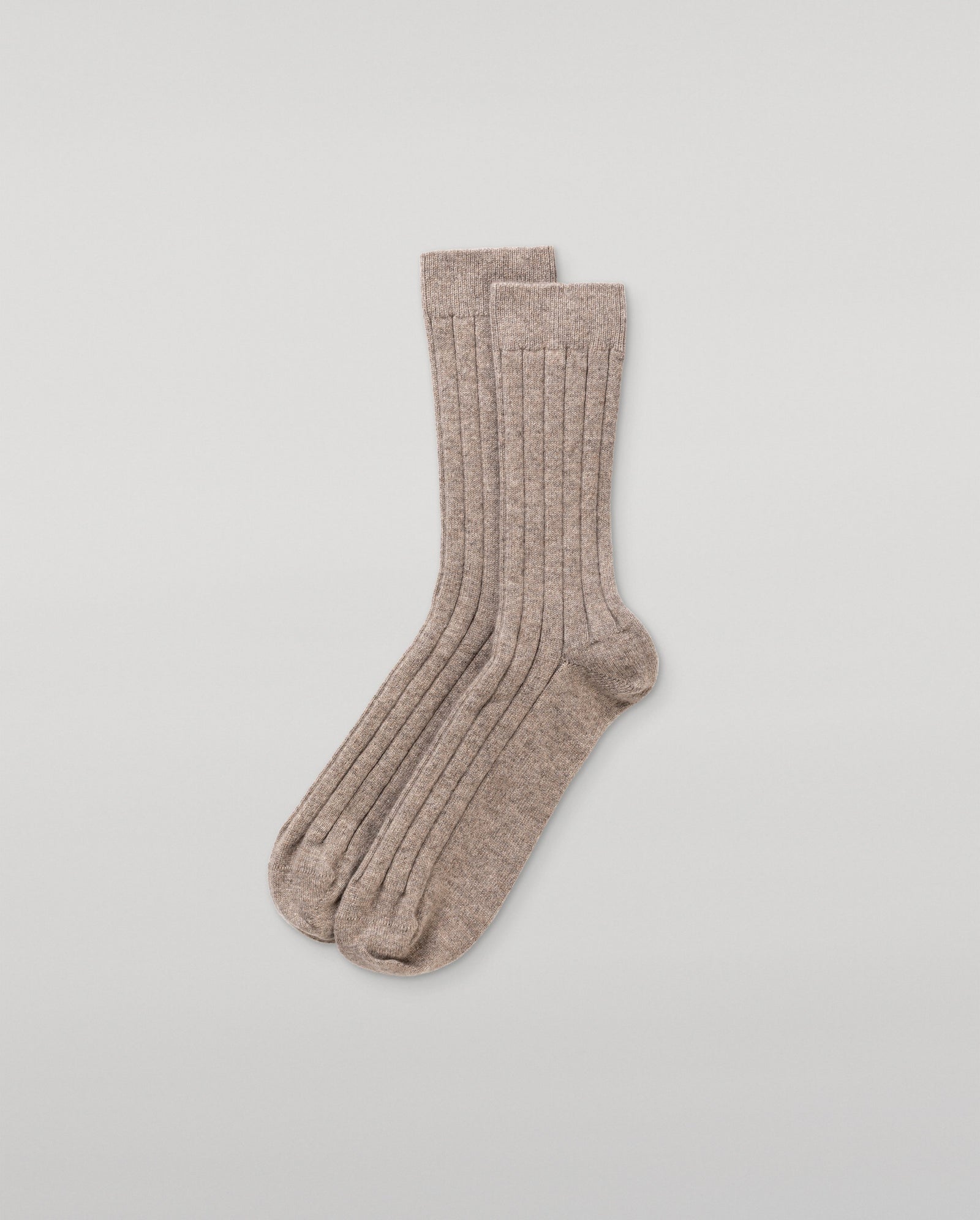 Fleming Men's Light Brown Cashmere Socks