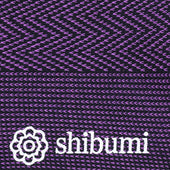 Knee Socks Herringbone Purple Pure Cotton