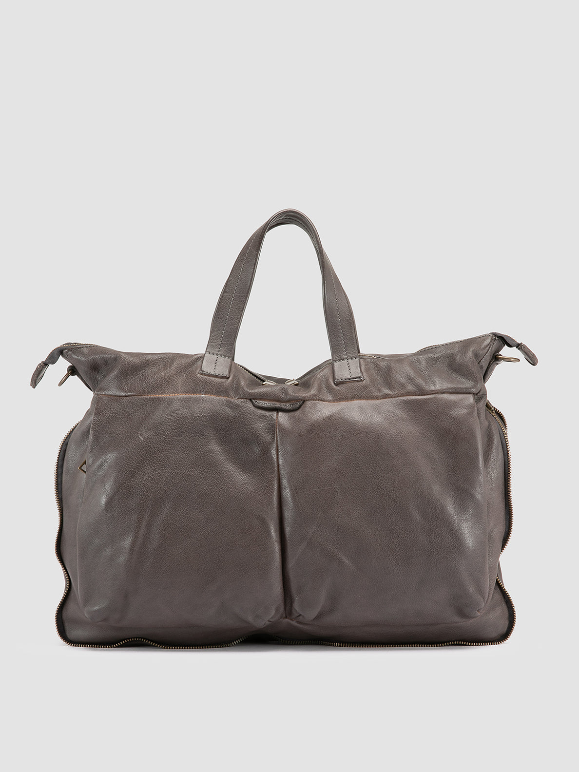 Helmet 046 Grey Leather Briefcase