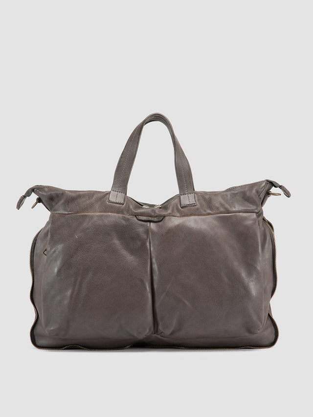 HELMET 046 - Grey Leather Briefcase