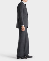 Costume Droit En Fresco De Laine Gris