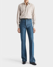 Jean Vas En Denim De Coton Greencast