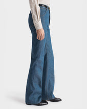 Jean Vas En Denim De Coton Greencast
