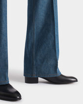 Jean Vas En Denim De Coton Greencast