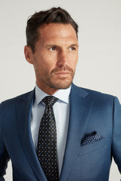 Navy Blue Milano Sharkskin Suit
