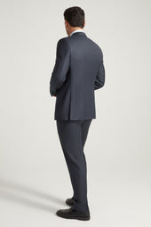 Dark Blue Super 130’s Wool Sharkskin Suit
